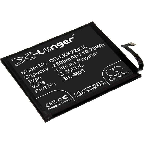 LG CS-LKK220SL - replacement battery for LG  Fixed size