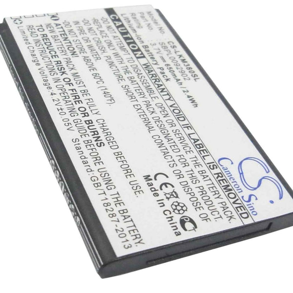 LG CS-LKM380SL - replacement battery for LG  Fixed size