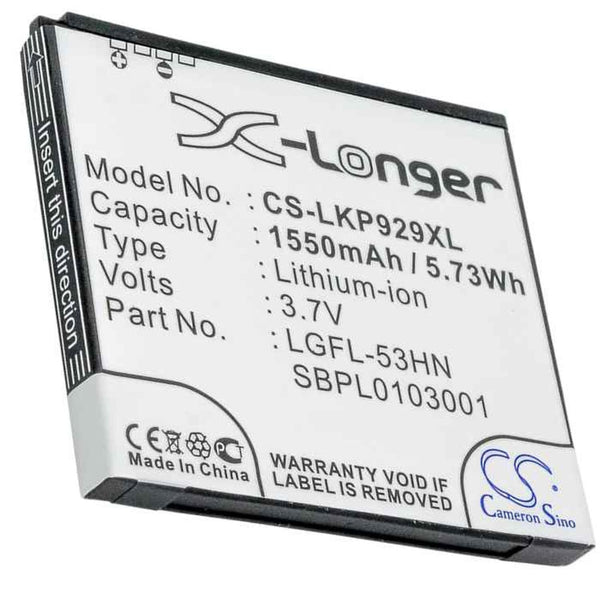 LG CS-LKP929XL - replacement battery for LG  Fixed size