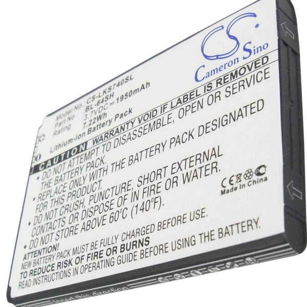 LG CS-LKS740SL - replacement battery for LG  Fixed size