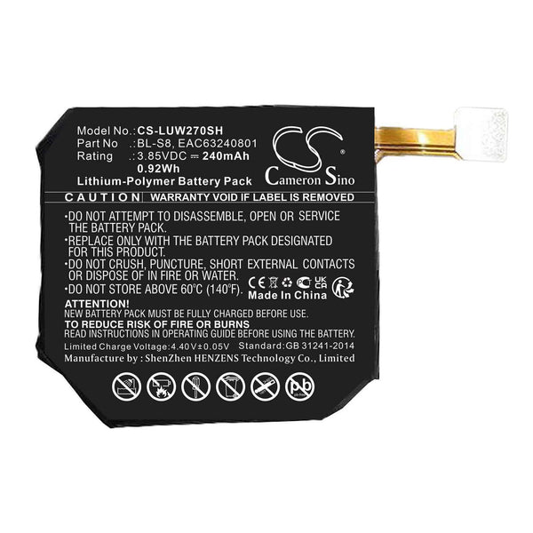 LG CS-LUW270SH - replacement battery for LG  Fixed size