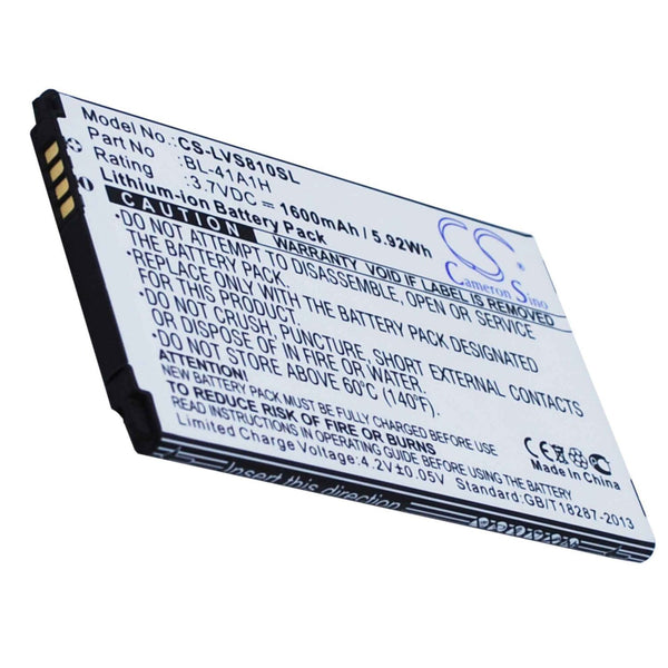 LG CS-LVS810SL - replacement battery for LG  Fixed size