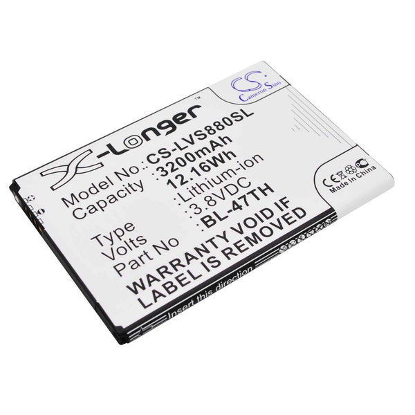 LG CS-LVS880SL - replacement battery for LG  Fixed size