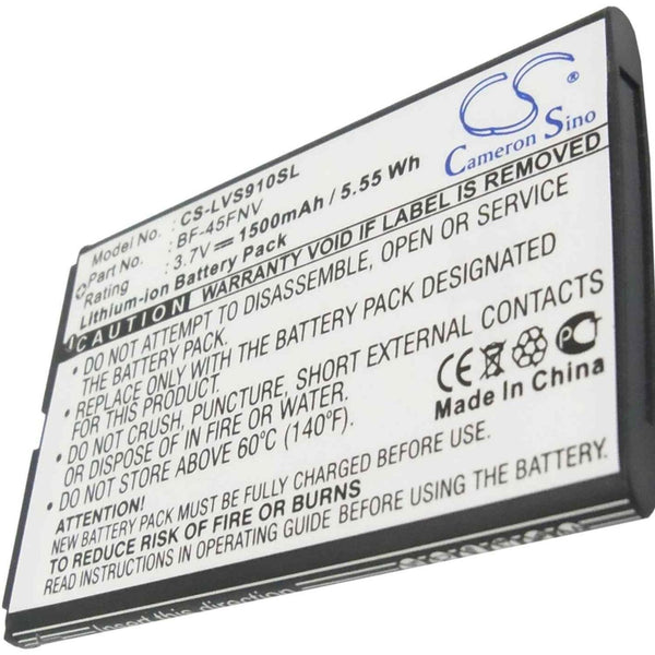 LG CS-LVS910SL - replacement battery for LG  Fixed size