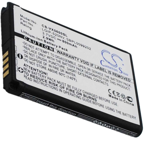 LG CS-VX5600SL - replacement battery for LG  Fixed size