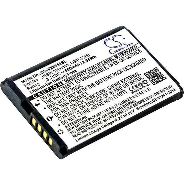 LG CS-VX8350SL - replacement battery for LG  Fixed size