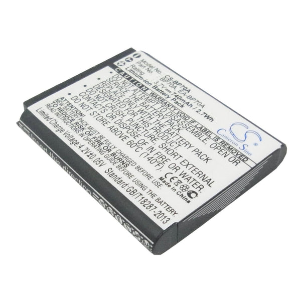 Samsung CS-BP70A - replacement battery for SAMSUNG  Fixed size