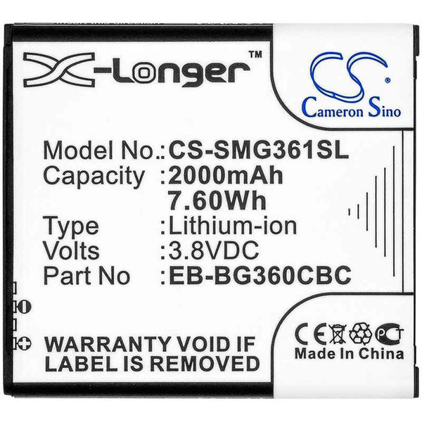 Samsung CS-SMG361SL - replacement battery for SAMSUNG  Fixed size
