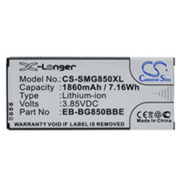 Samsung CS-SMG850XL - replacement battery for SAMSUNG  Fixed size