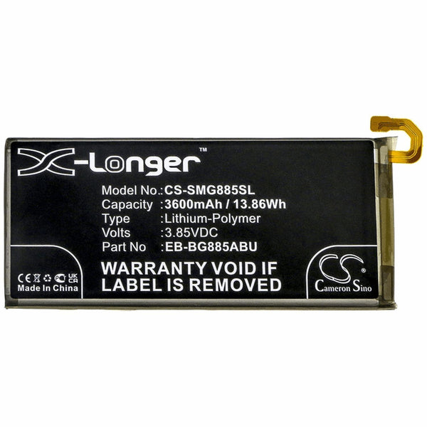 Samsung CS-SMG885SL - replacement battery for SAMSUNG  Fixed size