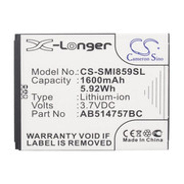 Samsung CS-SMI859SL - replacement battery for SAMSUNG  Fixed size