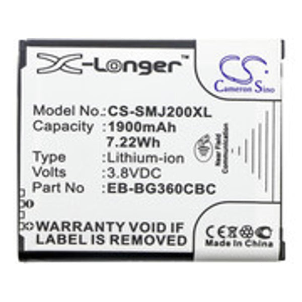 Samsung CS-SMJ200XL - replacement battery for SAMSUNG  Fixed size