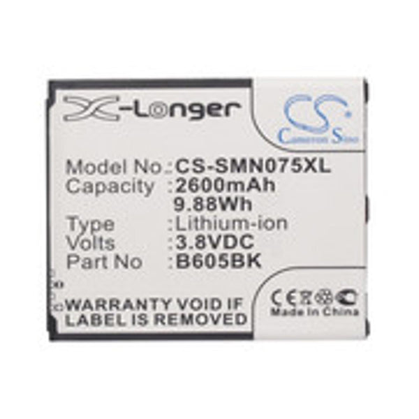 Samsung CS-SMN075XL - replacement battery for SAMSUNG  Fixed size