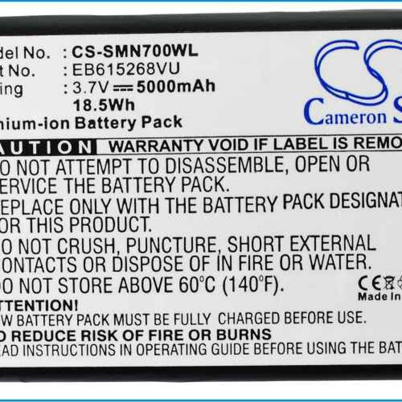 Samsung CS-SMN700WL - replacement battery for SAMSUNG  Fixed size