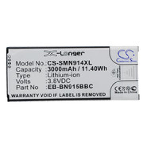 Samsung CS-SMN914XL - replacement battery for SAMSUNG  Fixed size