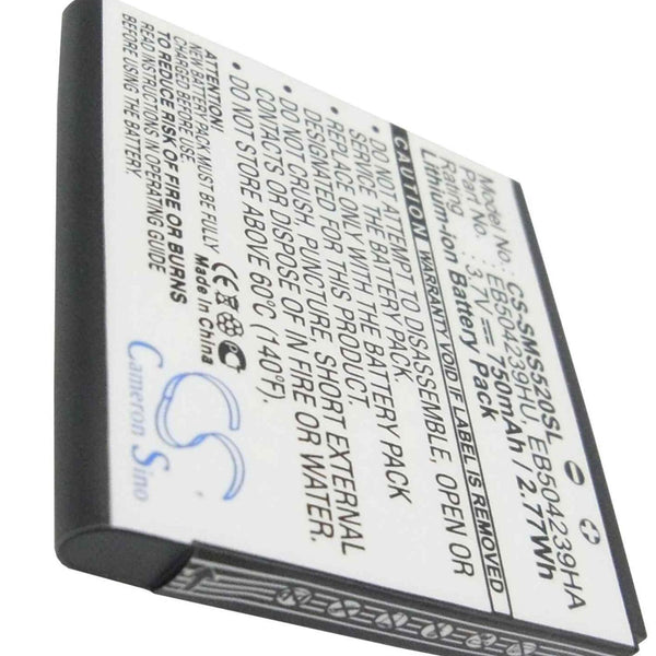 Samsung CS-SMS520SL - replacement battery for SAMSUNG  Fixed size