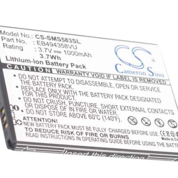 Samsung CS-SMS583SL - replacement battery for SAMSUNG  Fixed size