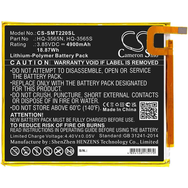 Samsung CS-SMT220SL - replacement battery for SAMSUNG  Fixed size