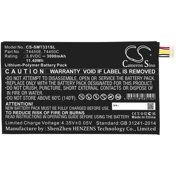 Samsung CS-SMT331SL - replacement battery for SAMSUNG  Fixed size