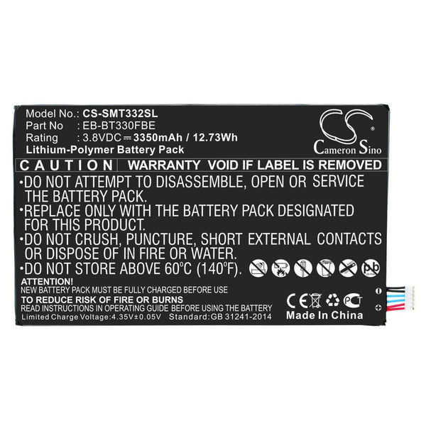 Samsung CS-SMT332SL - replacement battery for SAMSUNG  Fixed size