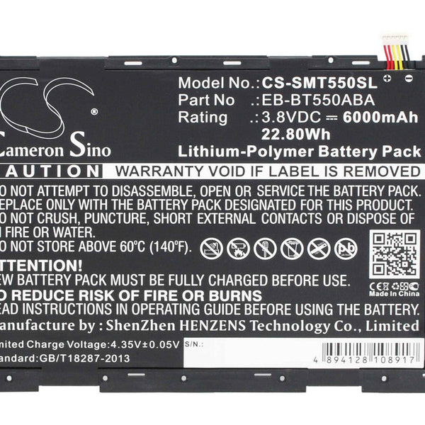 Samsung CS-SMT550SL - replacement battery for SAMSUNG  Fixed size