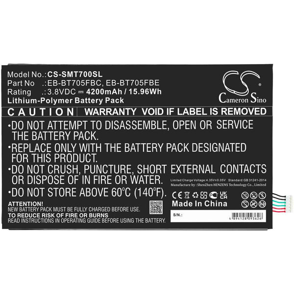Samsung CS-SMT700SL - replacement battery for SAMSUNG  Fixed size