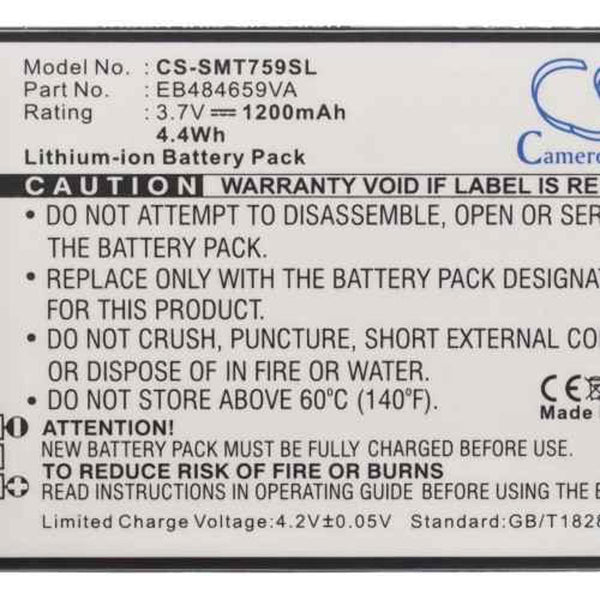 Samsung CS-SMT759SL - replacement battery for SAMSUNG  Fixed size