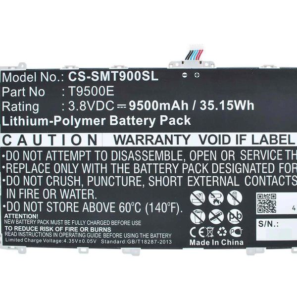 Samsung CS-SMT900SL - replacement battery for SAMSUNG  Fixed size