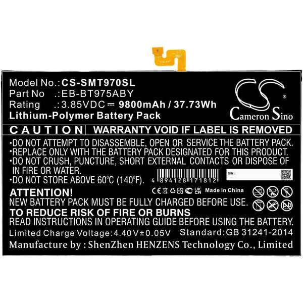 Samsung CS-SMT970SL - replacement battery for SAMSUNG  Fixed size
