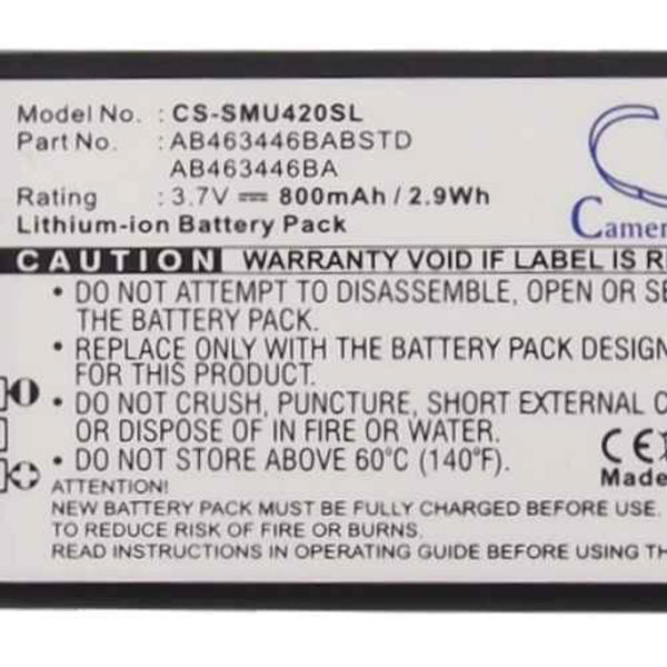 Samsung CS-SMU420SL - replacement battery for SAMSUNG  Fixed size
