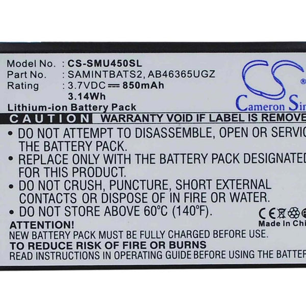 Samsung CS-SMU450SL - replacement battery for SAMSUNG  Fixed size