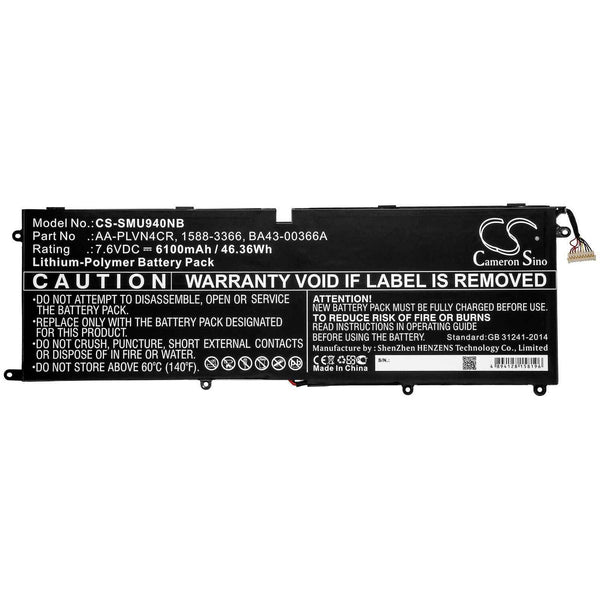 Samsung CS-SMU940NB - replacement battery for SAMSUNG  Fixed size