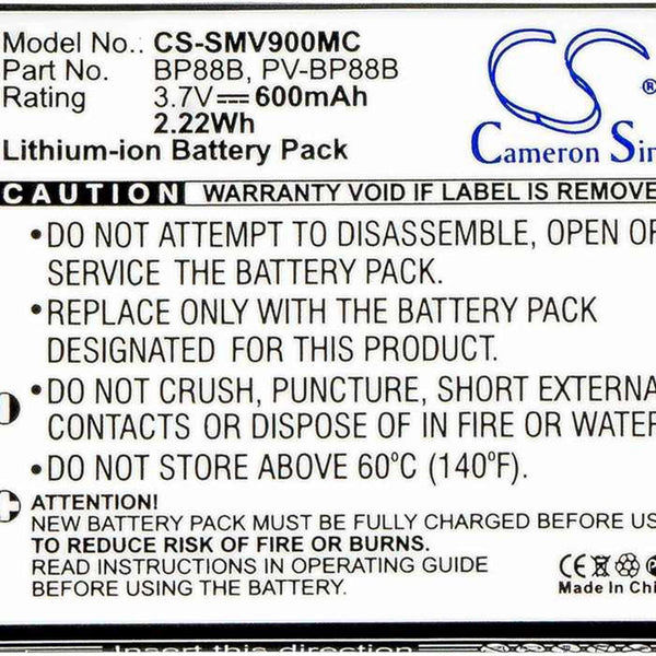 Samsung CS-SMV900MC - replacement battery for SAMSUNG  Fixed size