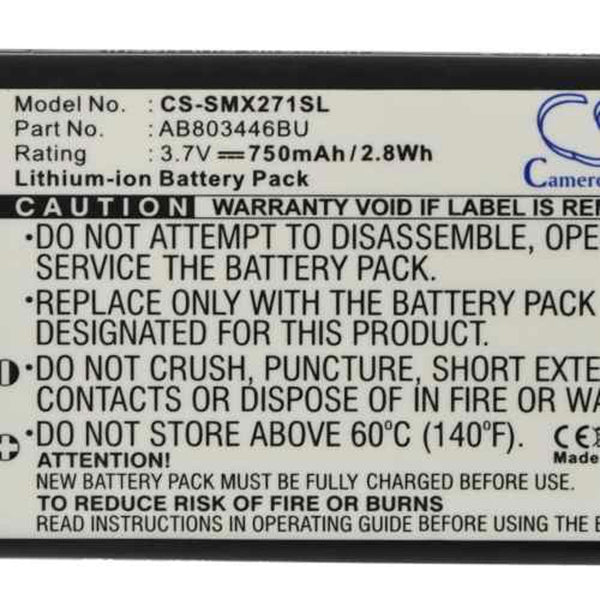Samsung CS-SMX271SL - replacement battery for SAMSUNG  Fixed size