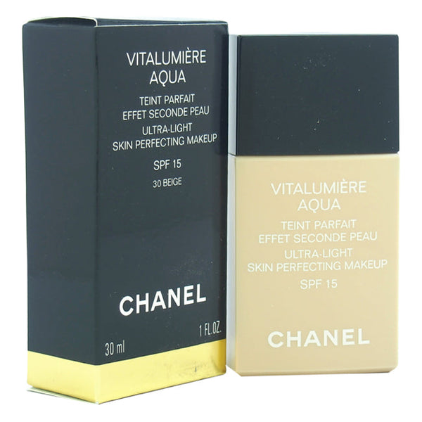 Chanel Vitalumiere Aqua Ultra Light Skin Perfecting Make Up SPF 15 - # B30 Beige Sable by Chanel for Women - 1 oz Makeup