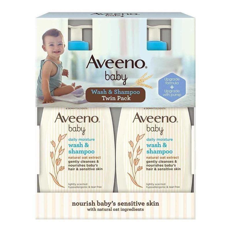 Aveeno Baby Wash & Shampoo Twin Pack( 532ml x 2pcs)  Fixed Size