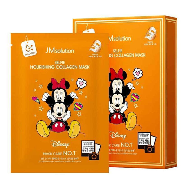 JM Solution Disney SELFIE NOURISING COLLAGEN MASK(Minnie&Mickey)  10pcs