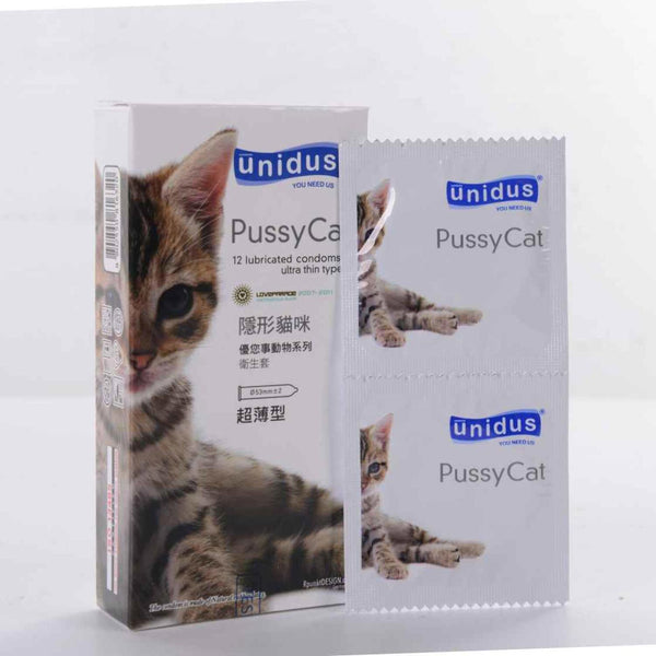 Unidus Korean Condom Pussy Cat Ultra thin type 12pcs  Fixed Size