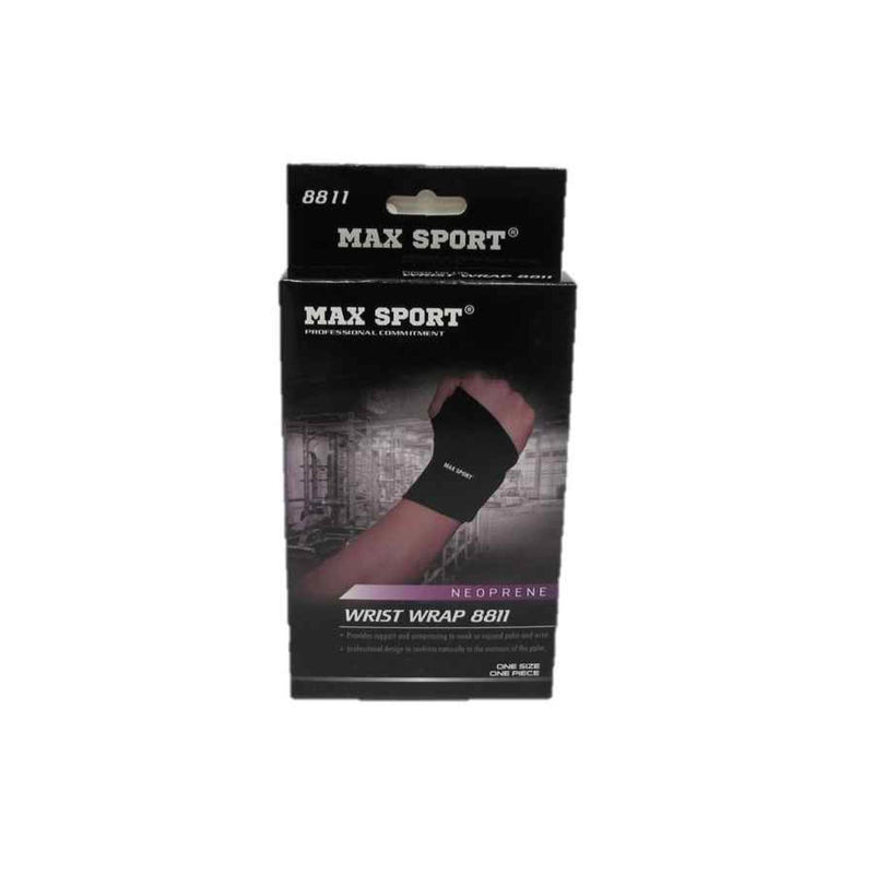 MAX SPORT Neoprene Wrist Wrap [ Made in Taiwan] , One Piece, Size Free  Fixed Size