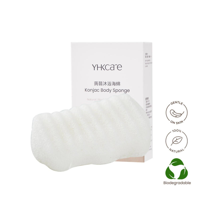 YHKCARE Konjac Body Sponge (Pure)  1 pc