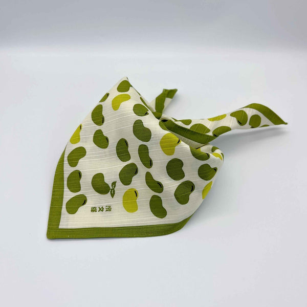 TAKTAK KITCHEN Made in Japan Cotton Full of Broad Beans Cat and Dog Pet Scarf Furoshiki  Fixed Size