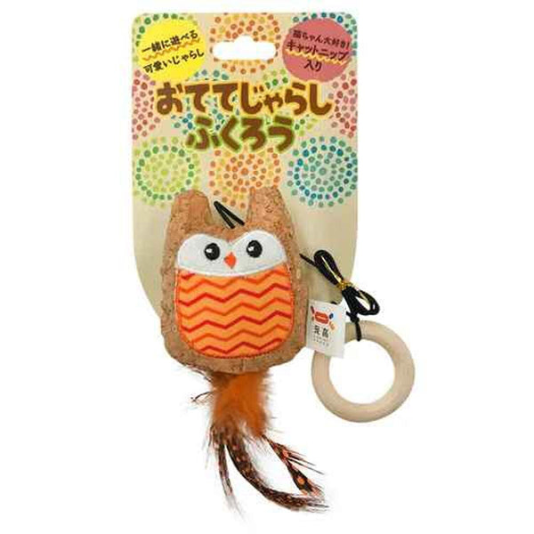 TAKTAK KITCHEN Japanese Imported Cat Toy Cat Teasers Orange Owl with Nepeta cataria  Fixed Size