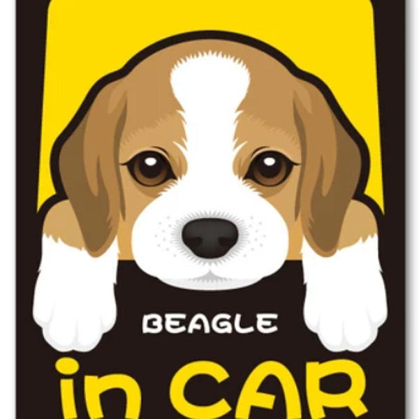 TAKTAK KITCHEN Japanese-made BEAGLE Animal Dog Car Stickers Glass Waterproof & Anti-UV Stickers  Fixed Size