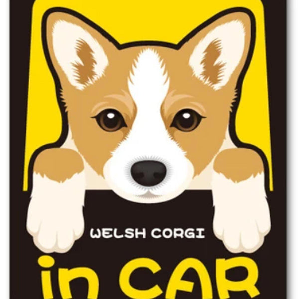 TAKTAK KITCHEN Japanese-made CORGI Animal Dog Car Stickers Glass Waterproof & Anti-UV Stickers  Fixed Size