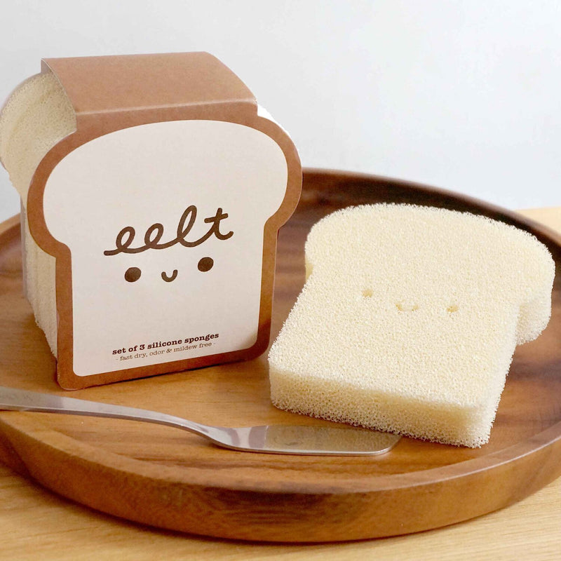 diseno diseno x eelt Silicone Smiley Bread Shape Sponges (Set of 3)  Fixed Size