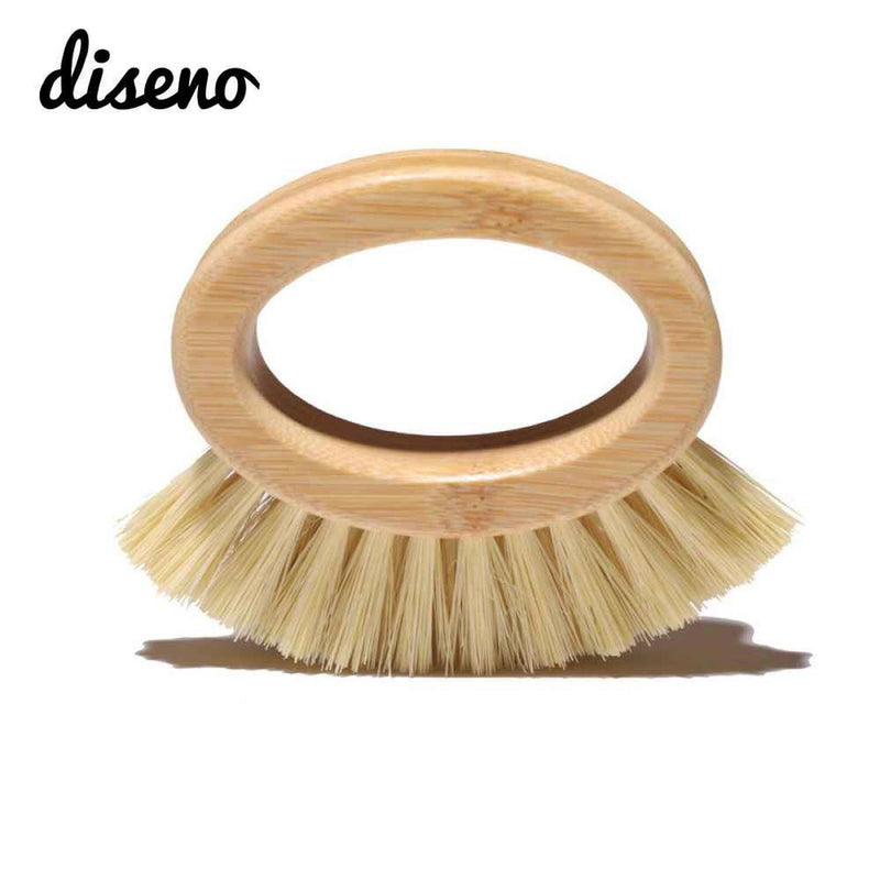 diseno Bamboo Ring Fruit and Vegetable Brush  Fixed Size