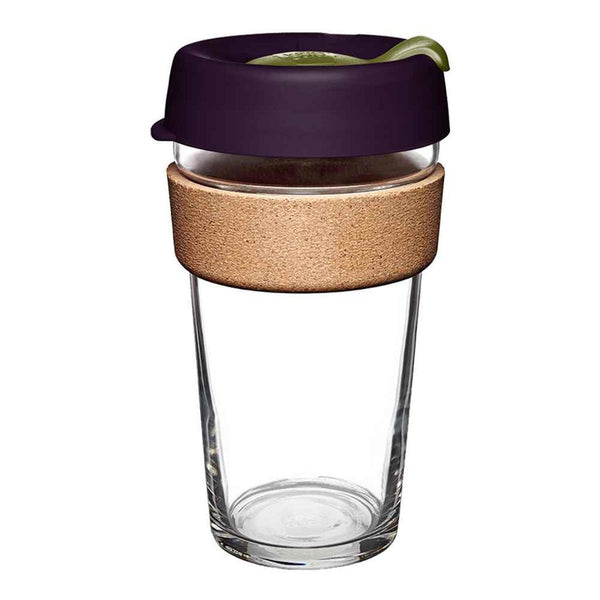 KeepCup Brew Cork Tempered Glass Cup L/16oz/454ml - Pistachio  Fixed Size
