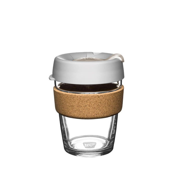 KeepCup Brew Cork Tempered Glass Cup M/12oz/340ml - Filter  Fixed Size