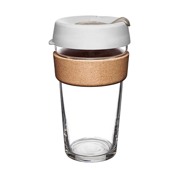 KeepCup Brew Cork Tempered Glass Cup L/16oz/454ml - Filter  Fixed Size