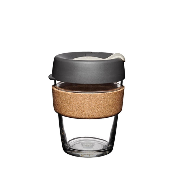 KeepCup Brew Cork Tempered Glass Cup M/12oz/340ml - Press  Fixed Size